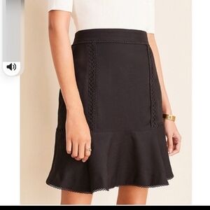 Ann Taylor Textured Flared Mini Skirt